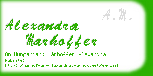 alexandra marhoffer business card