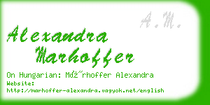 alexandra marhoffer business card